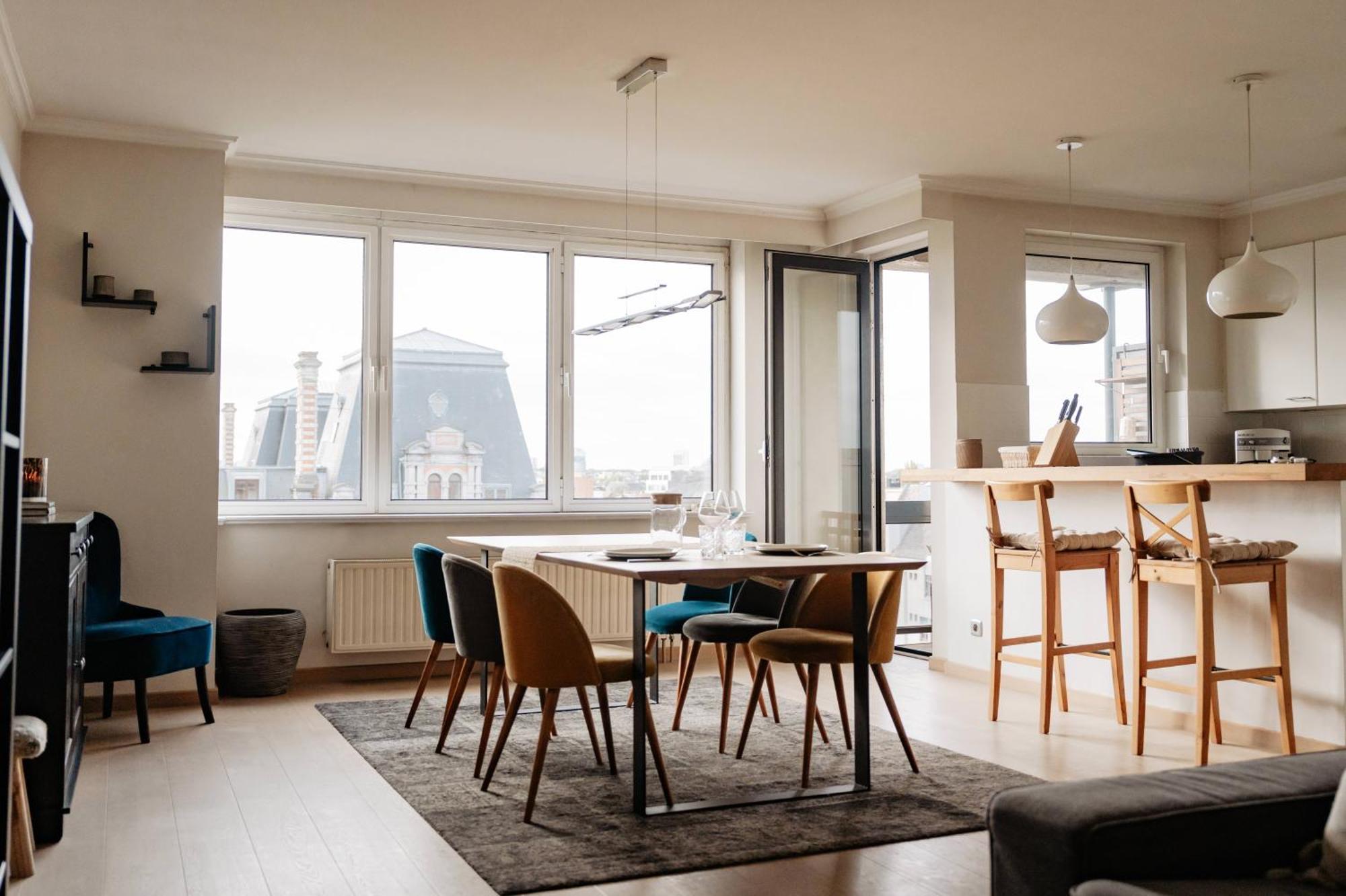Zonnig Appartement Met Prachtig Uitzicht Op A+Locatie Antwerp Luaran gambar